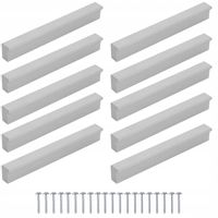 10szt Uchwyt meblowy P96 Srebrny 96mm + wkręty