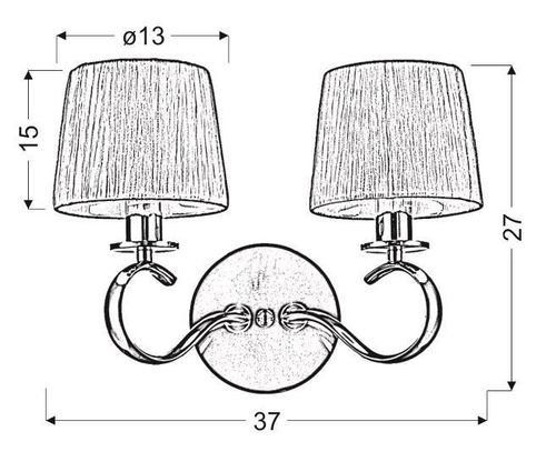 Clara kinkiet 2x40W E14 chrom / biały na Arena.pl
