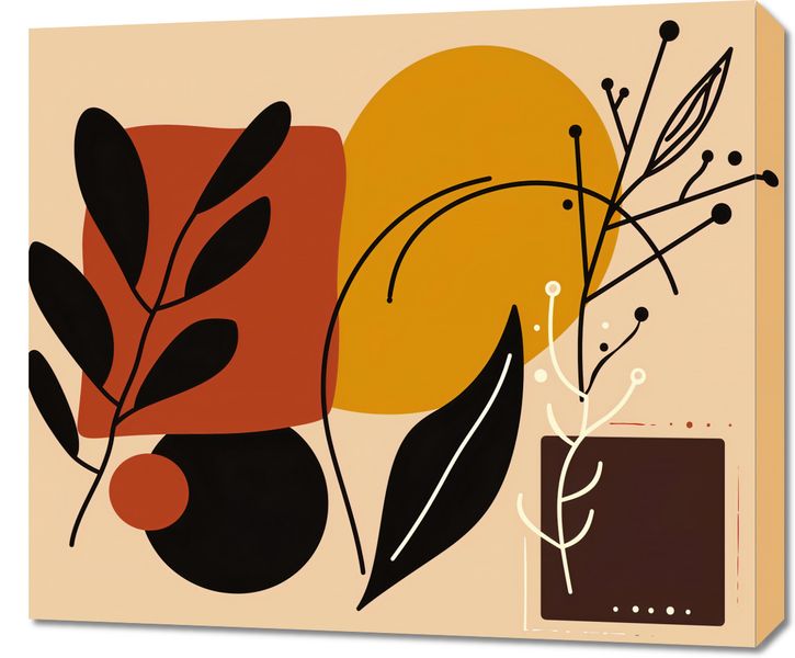 Obraz 70x60cm Ciepłe Kontury zdjęcie 1