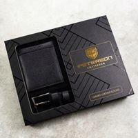 Peterson Zestaw prezentowy portfel + pasek skórzany męski czarny 115 cm