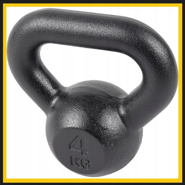Kettlebell żeliwny odważnik kula kettle 4kg zdjęcie 5