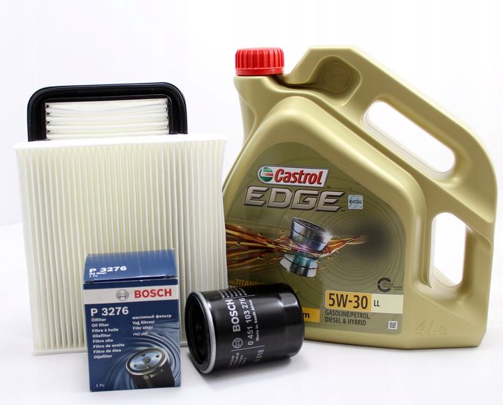 FILTRY BOSCH + OLEJ CASTROL 5W30 4L SWIFT III 1.3 zdjęcie 1
