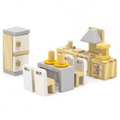 Zestaw Mebelków do Domku dla Lalek Kuchnia Jadalnia