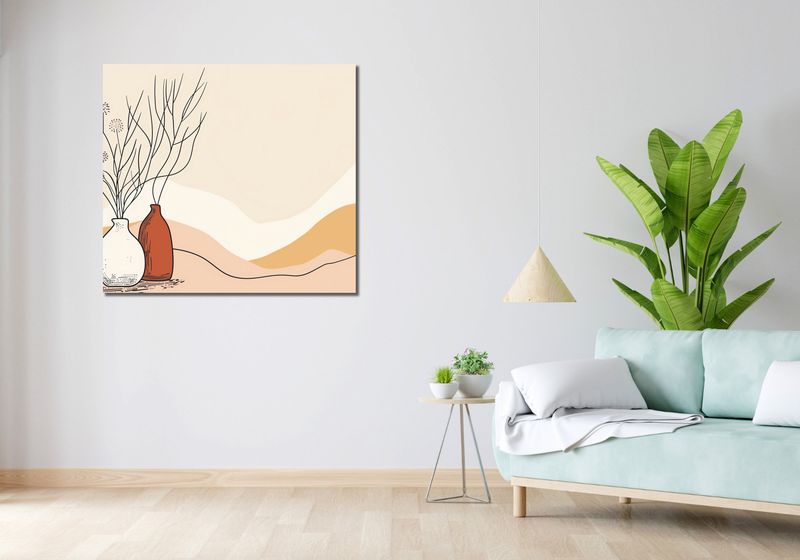 Obraz 100x90cm Stylowe Beże zdjęcie 2