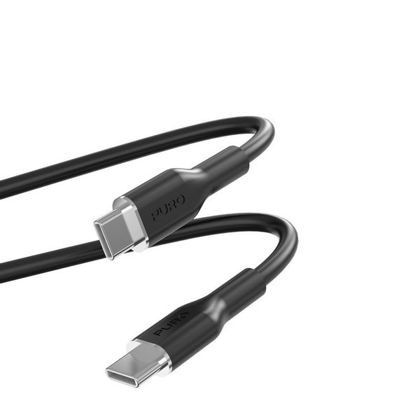 PURO ICON Soft Cable - Kabel USB-C do USB-C 1.5 m (Black) zdjęcie 1