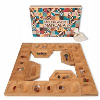 MANKALA UNIWERSALNA - DLA 2-3-4 GRACZY - DREWNIANA