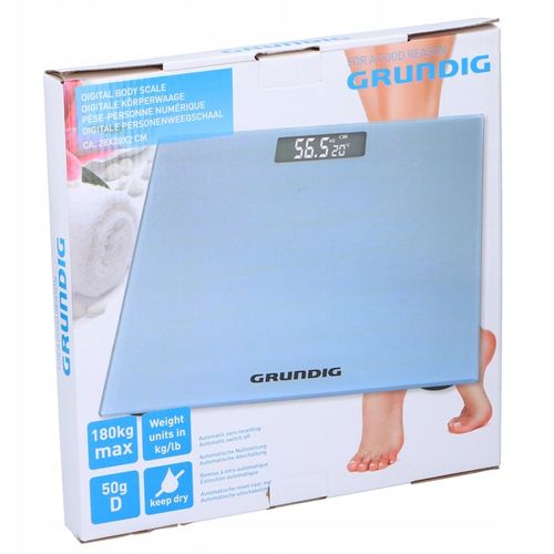 Waga łazienkowa Grundig z termometrem WYŚWIETLACZ LCD SZKLANA do 180kg na Arena.pl