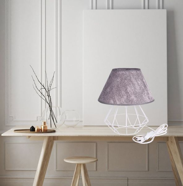 Lampka nocna 1xE27 PATI WHITE/GREY zdjęcie 2