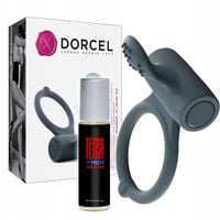 Pierścień erekcyjny z wibracjami+ feromony 10 ml