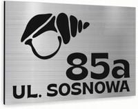 Tabliczka Tablica ADRESOWA srebrna DIBOND 40x30 numer domu ul. różne wzory