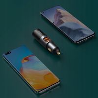 BASEUS ŁADOWARKA SAMOCHODOWA USB ROZDZIELACZ 120W MOCNA SZYBKA 2XUSB QC 4.0