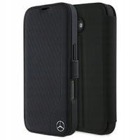 Etui z klapką Mercedes do Apple iPhone 16 czarny
