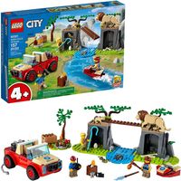 Klocki LEGO City Terenówka ratowników dzikich zwierząt lew 60301