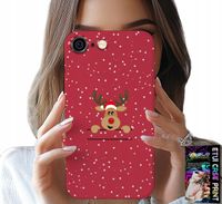 ETUI DO IPHONE 6 / 6S - ŚWIĄTECZNY RENIFER MIKOŁAJ ŚWIĘTA +SZKŁO