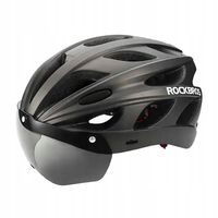 2 x ROCKBROS REGULOWANY KASK ROWEROWY + ODPINANE OKULARY GOGLE PRZECIWSŁONE