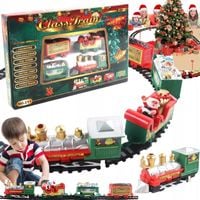 KOLEJKA ŚWIĄTECZNA POCIĄG ELEKTRYCZNY ŚWIĘTY MIKOŁAJ PREZENT NA MIKOŁAJKI