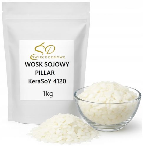 Wosk sojowy PILLAR twardy do świec wolnostojących naturalny pastylki 1 kg na Arena.pl