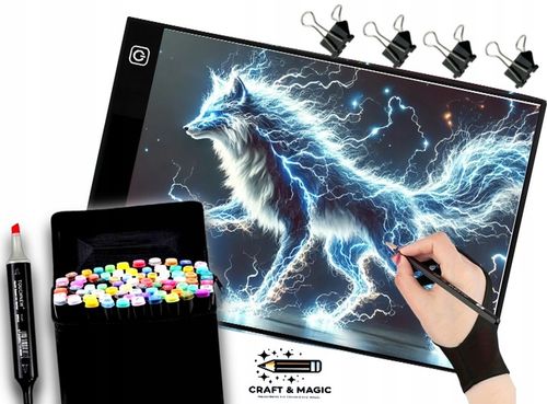 TABLET GRAFICZNY + 80szt. MARKERÓW DWUSTRONNYCH - DESKA KREŚLARSKA na Arena.pl