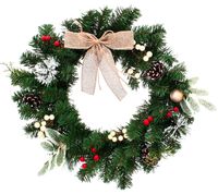 WIENIEC ŚWIĄTECZNY Z OZDOBAMI STROIK GIRLANDA DO ZAWIESZENIA 40 cm