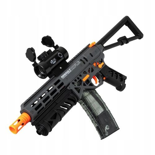 KARABIN PISTOLET AUTOMATYCZNY NA KULKI ŻELOWE DUŻY ZESTAW 70 CM + OKULARY na Arena.pl