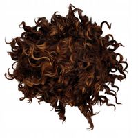 PERUKA AFRO LOKI KRĘCONE COSPLAY GLAM ROCK BRĄZ
