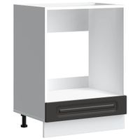 Szafka piekarnikowa, Kalmar, czarna, materiał drewnopochodny