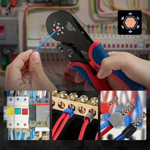 ZACISKARKA PRASKA DO TULEJEK KONEKTORÓW KABLI 0,08 -16 ² SZEŚCIOKĄTNA na Arena.pl