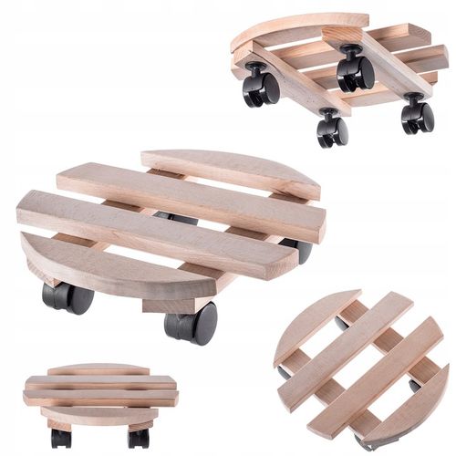 PODSTAWKA POD DONICZKĘ DONICĘ NA KÓŁKACH DREWNIANA OKRĄGŁA PODEST 30 na Arena.pl