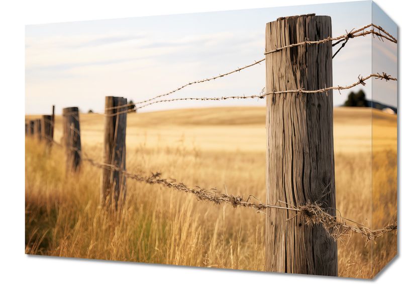 Obraz 40x30cm Płot na Polu zdjęcie 1