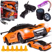 SAMOCHÓD ZDALNIE STEROWANY RC AUTO DO DRIFTU 4X4 1:24 2,4GHZ SPORTOWY GTR
