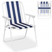 KRZESŁO TURYSTYCZNE PLAŻOWE SKŁADANE OGRODOWE WZMOCNIONE KRZESEŁKO MOCNE