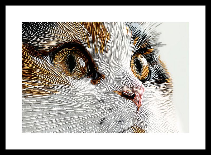 Plakat 30x20cm Nitkowany Kot zdjęcie 3