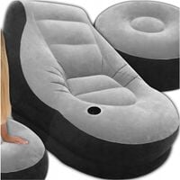 Leżak tworzywo sztuczne czarny MEMFLOW