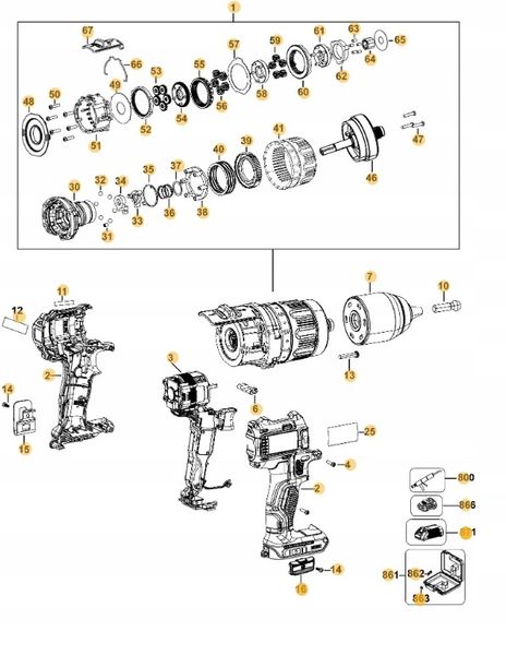 DEWALT N287497 PRZEKŁADNIA DO DCD795 zdjęcie 8