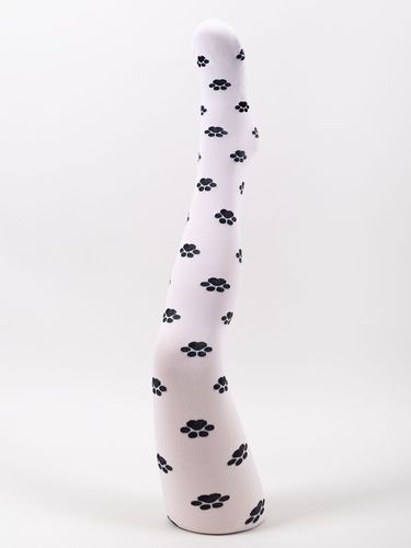 Rajstopy dziecięce mikrofibra białe łapki 140-146 YOCLUB na Arena.pl