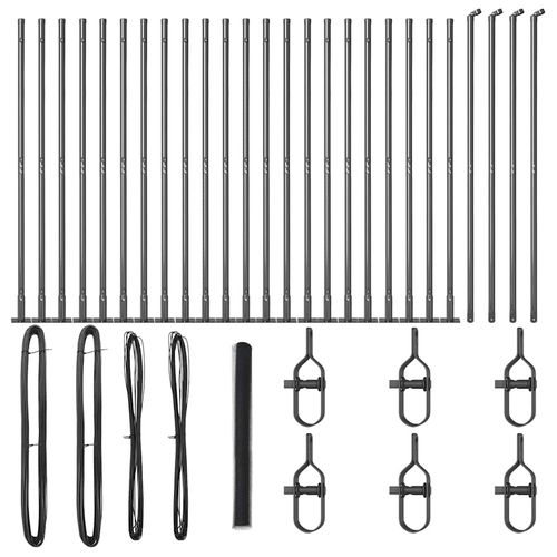 Ogrodzenie z słupkami Szary 1.5 x 50 m Stal pokryta PCV na Arena.pl