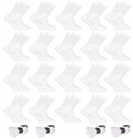 Skarpetki Frotte 20 PAR Bawełniane Grube Ciepłe Białe Moraj 39-42