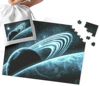 PUZZLE - ASTRONAUTA KOSMOS WZORY DLA CHŁOPCA 96EL + WORECZEK