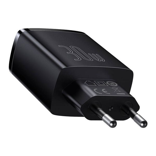 ładowarka sieciowa baseus compact quick charger, 2xusb, usb-c, pd zdjęcie 2