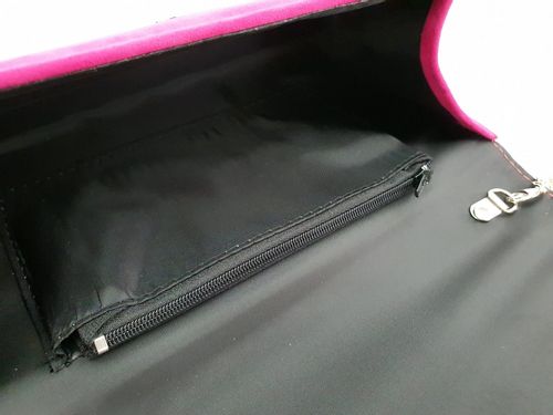 ELISE torebka kopertówka wizytowa zamszowa eko z łańcuszkiem V110 chabrowa na Arena.pl