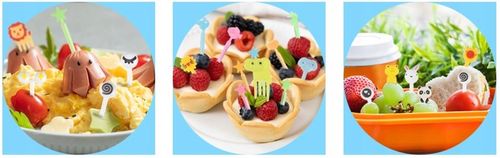 WIDELCZYKI DO PRZEKĄSEK DLA DZIECI WIDELCE DO OWOCÓW ŻYWNOŚCI WIDELCE 90SZT na Arena.pl