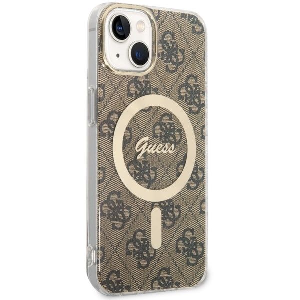Etui Guess do iPhone 15, iPhone 14, iPhone 13, Brązowy, MagSafe zdjęcie 3