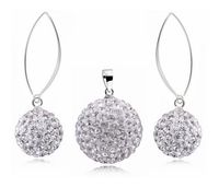 KOMPLET BIAŁE KULKI SWAROVSKI SHAMBALLA BALLS KULE