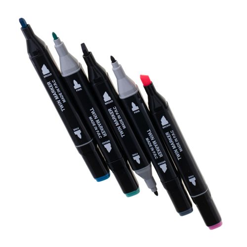 Markery dwustronne alkoholowe w etui 168 + podstawka na Arena.pl