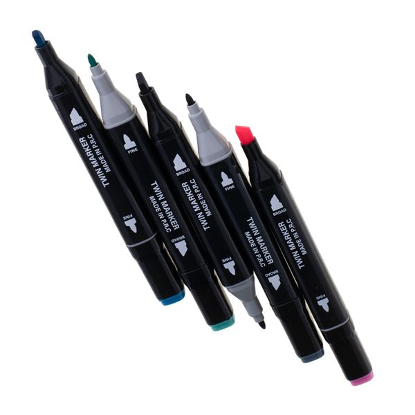 Markery dwustronne alkoholowe w etui 168 + podstawka zdjęcie 9