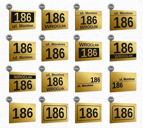Tabliczka ADRESOWA Z TWOIM ADRESEM STRZAŁKA NUMER na Arena.pl