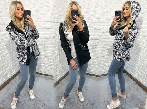 DWUSTRONNA PARKA kurtka Z KAPTUREM 3 KOLORY S na Arena.pl