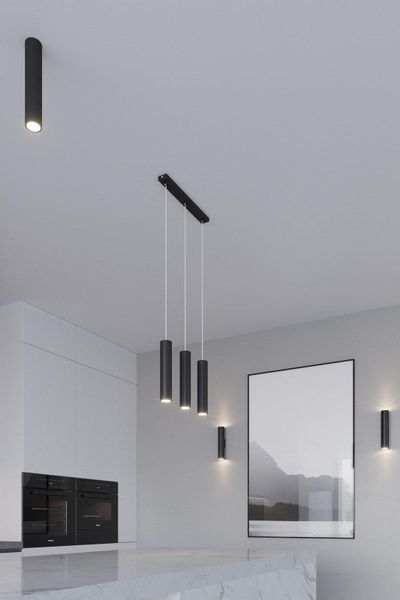 LAMPA wisząca SL.0327 metalowa OPRAWA zwis sopel tuba czarna zdjęcie 3