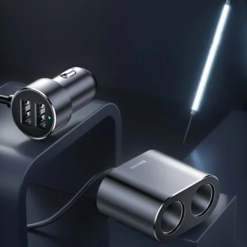 BASEUS ŁADOWARKA SAMOCHODOWA 2x USB/2x ZAPALNICZKA na Arena.pl
