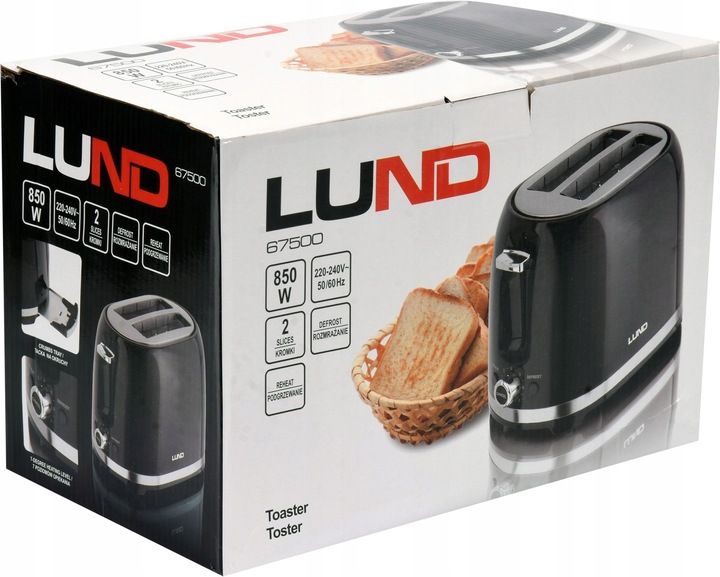 Toster Lund 67500 czarny 850 W zdjęcie 12
